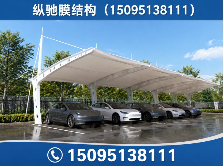 昌乐县膜结构车棚展示图